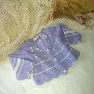 Vintage Purple and White Kids Sweater